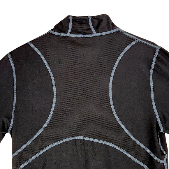 Terramar 1/4 Zip Pullover L Women Thermawool Base Layer Black Thumb Hole Wicking - Picture 12 of 13